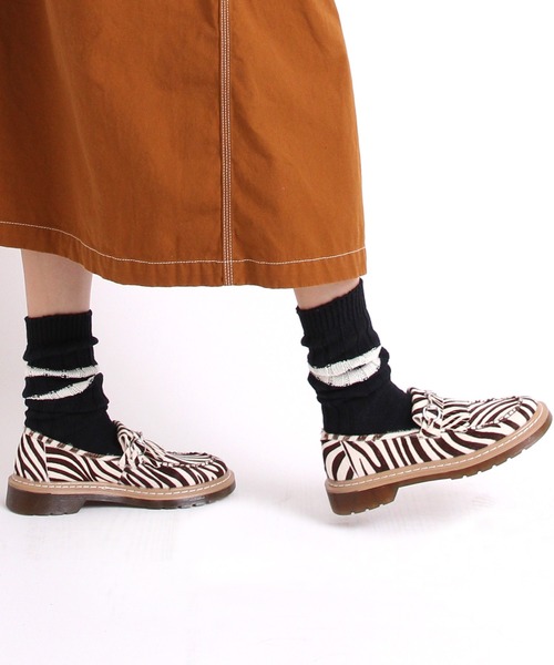 RNA（アールエヌエー）の「E4863 ラインルーズソックス（ソックス/靴下・レディース・ホワイト×ブラック/ブラック×ホワイト/ダークオレンジ・FREE）」の17枚目の写真