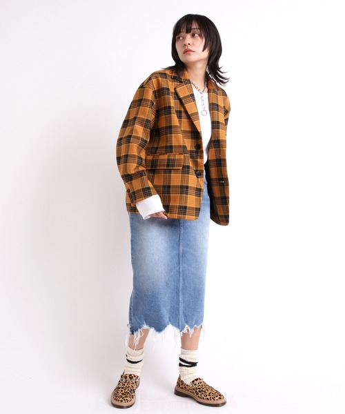 RNA（アールエヌエー）の「E4863 ラインルーズソックス（ソックス/靴下・レディース・ホワイト×ブラック/ブラック×ホワイト/ダークオレンジ・FREE）」の10枚目の写真