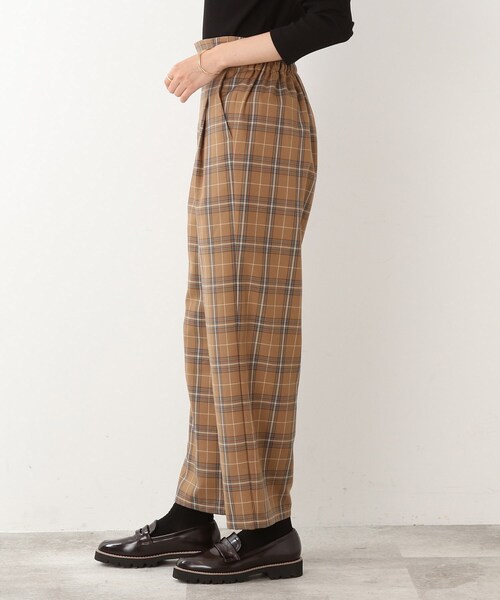 DRESKIP（ドレスキップ）の「◆タブ付き チェック柄 ワイドパンツ（その他パンツ・レディース・キャメル/ブラック系1/ダークブラウン系1・02/03/04）」の18枚目の写真
