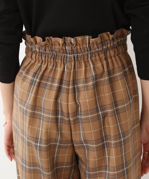 DRESKIP（ドレスキップ）の「◆タブ付き チェック柄 ワイドパンツ（その他パンツ・レディース・キャメル/ブラック系1/ダークブラウン系1・02/03/04）」の14枚目の写真