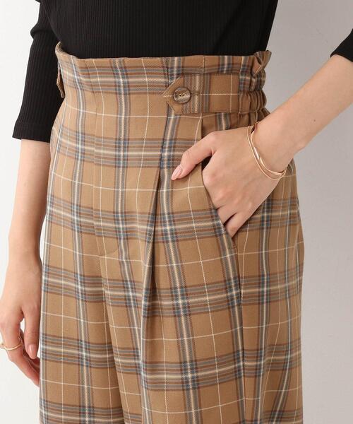 DRESKIP（ドレスキップ）の「◆タブ付き チェック柄 ワイドパンツ（その他パンツ・レディース・キャメル/ブラック系1/ダークブラウン系1・02/03/04）」の22枚目の写真