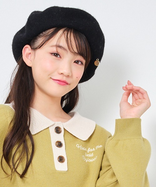 by LOVEiT（バイラビット）の「ベレー帽（ハンチング/ベレー帽・キッズ・ブラック/グレー・FREE）」の10枚目の写真