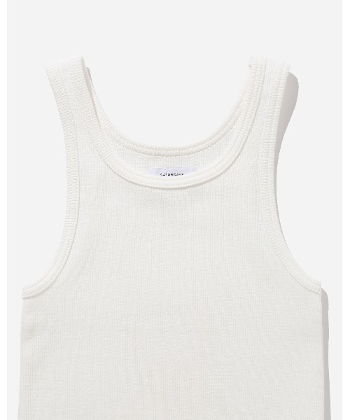 Saturdays NYC（サタデーズ ニューヨークシティ ）の「ERICA KNIT TANK（タンクトップ・レディース・オフホワイト/サックスブルー・X-SMALL/S/M/L）」の3枚目の写真