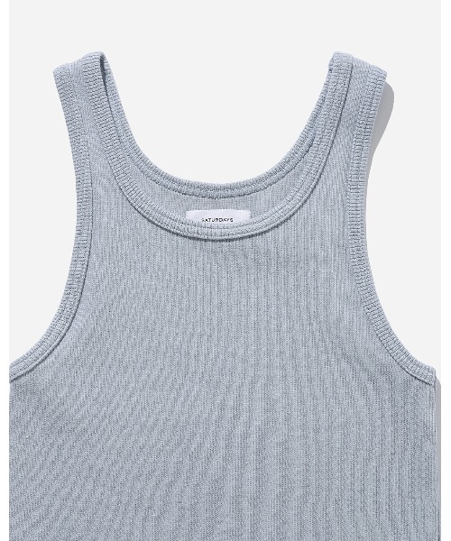 Saturdays NYC（サタデーズ ニューヨークシティ ）の「ERICA KNIT TANK（タンクトップ・レディース・オフホワイト/サックスブルー・X-SMALL/S/M/L）」の8枚目の写真