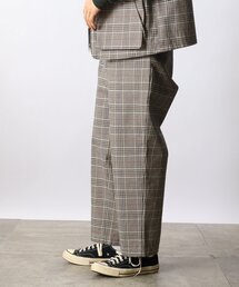 THE SHOP TK  | ◆【セットアップ対応可】グレンチェックワンタックイージーパンツ(その他パンツ)