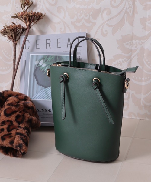 Honeys（ハニーズ）の「ナローハンドルミニＢａｇ（ハンドバッグ・レディース・ブラック/レンガ/グリーン/グレイッシュベージュ/モカ/アイボリー/ベージュ・FREE）」の6枚目の写真