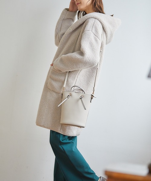 Honeys（ハニーズ）の「ナローハンドルミニＢａｇ（ハンドバッグ・レディース・ブラック/レンガ/グリーン/グレイッシュベージュ/モカ/アイボリー/ベージュ・FREE）」の17枚目の写真