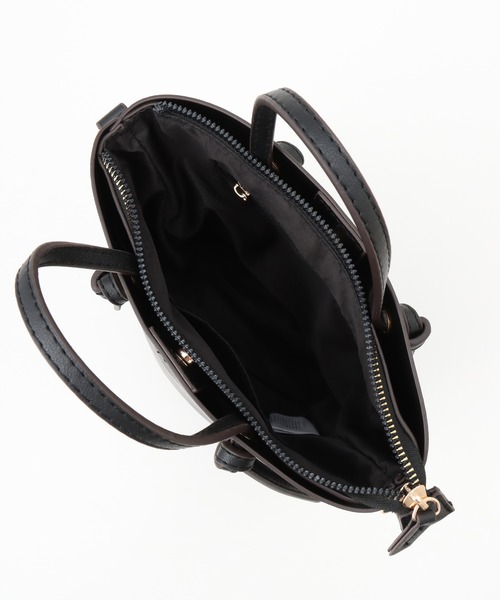 Honeys（ハニーズ）の「ナローハンドルミニＢａｇ（ハンドバッグ・レディース・ブラック/レンガ/グリーン/グレイッシュベージュ/モカ/アイボリー/ベージュ・FREE）」の20枚目の写真