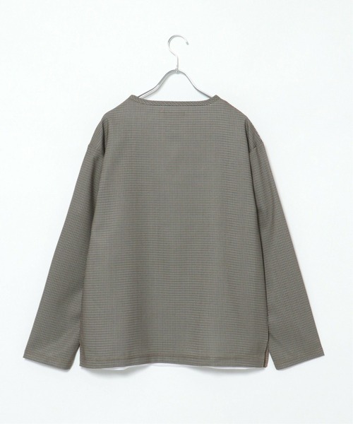 ikka(イッカ)の「【2点セット】ヘンリーネックシャツTインナーセット(シャツ/ブラウス・メンズ・スモークグレー/ネイビー/その他1・S/M/L/XL)」の14枚目の写真