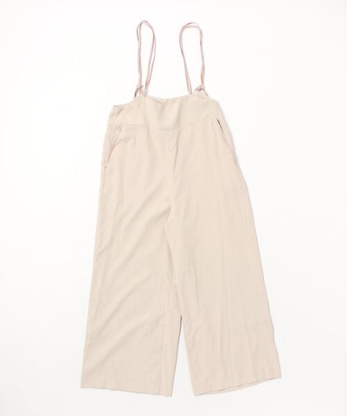 Q（キュー）の「キャミサロペット（サロペット/オーバーオール・レディース・ブラック/ベージュ・MEDIUM）」の5枚目の写真