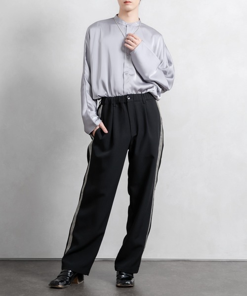 Adoon plain(アドーンプレーン)の「【Adoon plain】配色サイドライントラックパンツ(その他パンツ・メンズ・ブラック/ボルドー・MEDIUM/LARGE)」の3枚目の写真