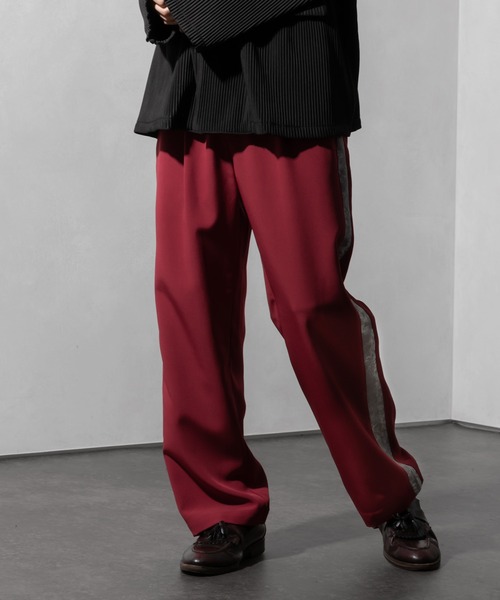 Adoon plain(アドーンプレーン)の「【Adoon plain】配色サイドライントラックパンツ(その他パンツ・メンズ・ブラック/ボルドー・MEDIUM/LARGE)」の18枚目の写真