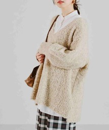 acro（アクロ）の「MIXブークレVネックプルオーバーニット/AC2701（ニット/セーター）」