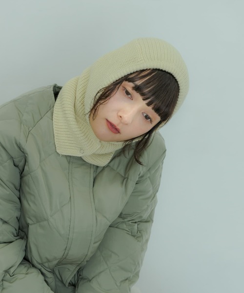 SMELLY（スメリー）の「ニットバラクラバ（ニットキャップ/ビーニー・レディース・ブラウン/グレー/アイボリー・-）」の6枚目の写真