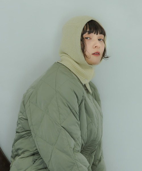 SMELLY（スメリー）の「ニットバラクラバ（ニットキャップ/ビーニー・レディース・ブラウン/グレー/アイボリー・-）」の7枚目の写真