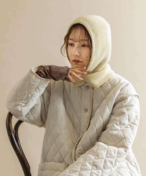 SMELLY（スメリー）の「ニットバラクラバ（ニットキャップ/ビーニー・レディース・ブラウン/グレー/アイボリー・-）」の12枚目の写真