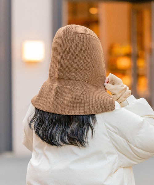 SMELLY（スメリー）の「ニットバラクラバ（ニットキャップ/ビーニー・レディース・ブラウン/グレー/アイボリー・-）」の19枚目の写真