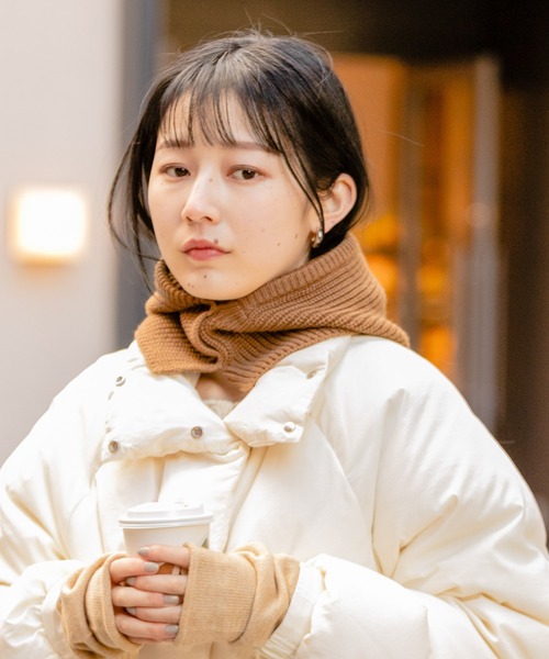 SMELLY（スメリー）の「ニットバラクラバ（ニットキャップ/ビーニー・レディース・ブラウン/グレー/アイボリー・-）」の3枚目の写真