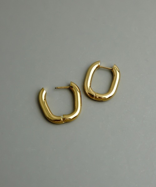 ieLS(イエルズ)の「金属アレルギー対応 「ieLS」ステンレス クロッシング ボリュームフープピアス(ピアス(両耳用)・メンズ・シルバー/ゴールド・ONE SIZE)」の5枚目の写真