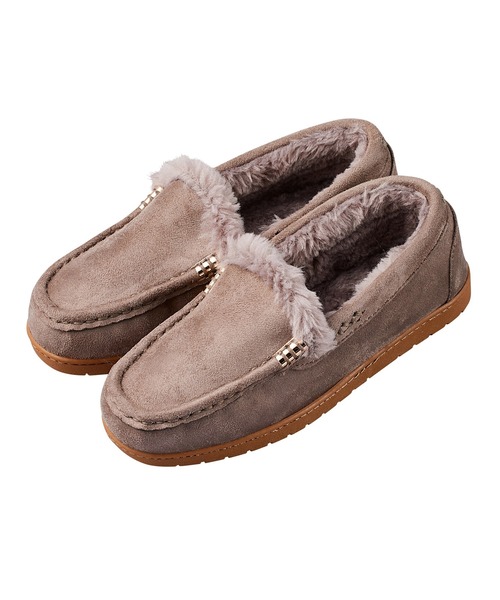 GeeRA(ジーラ)の「ボアモカシンシューズ(モカシン/デッキシューズ・レディース・モカ/ライトグレー/ブラック・SMALL/MEDIUM/LARGE/X-LARGE)」の7枚目の写真