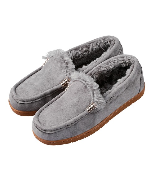 GeeRA(ジーラ)の「ボアモカシンシューズ(モカシン/デッキシューズ・レディース・モカ/ライトグレー/ブラック・SMALL/MEDIUM/LARGE/X-LARGE)」の6枚目の写真