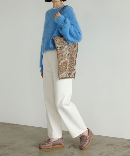 GeeRA(ジーラ)の「ボアモカシンシューズ(モカシン/デッキシューズ・レディース・モカ/ライトグレー/ブラック・SMALL/MEDIUM/LARGE/X-LARGE)」の8枚目の写真