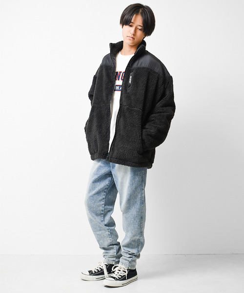RAT EFFECT(ラットエフェクト)の「裏起毛デニムテーパードパンツ(デニムパンツ・キッズ・ブルー/ネイビー/ケミカルウォッシュ・130/140/150/160/120)」の6枚目の写真