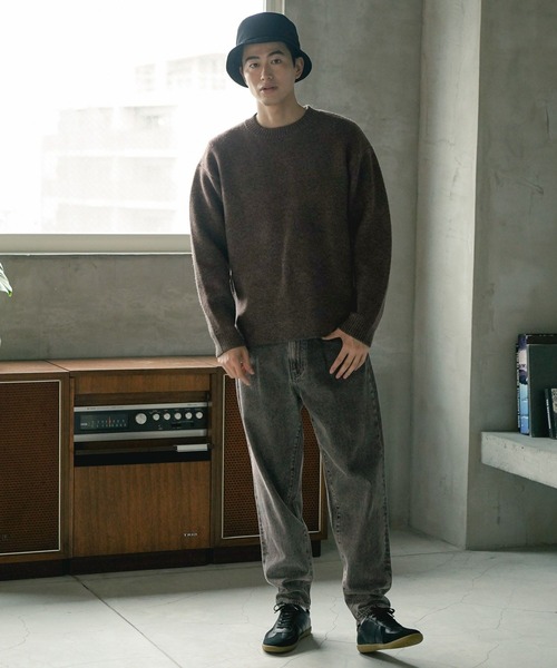 BAYFLOW（ベイフロー）の「ダブルフェイスニットプルオーバー（ニット/セーター・メンズ・モカ/ブラック/カーキ・SMALL/MEDIUM/LARGE）」の4枚目の写真