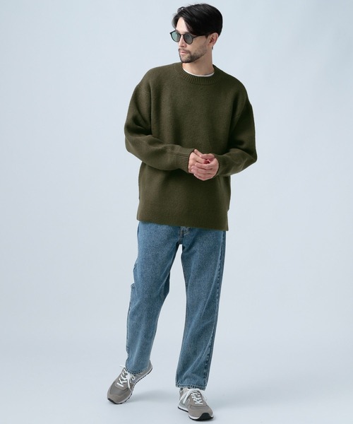 BAYFLOW（ベイフロー）の「ダブルフェイスニットプルオーバー（ニット/セーター・メンズ・モカ/ブラック/カーキ・SMALL/MEDIUM/LARGE）」の9枚目の写真