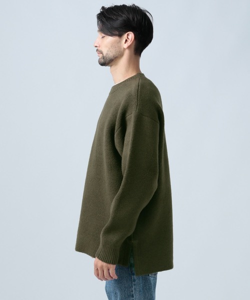 BAYFLOW（ベイフロー）の「ダブルフェイスニットプルオーバー（ニット/セーター・メンズ・モカ/ブラック/カーキ・SMALL/MEDIUM/LARGE）」の12枚目の写真