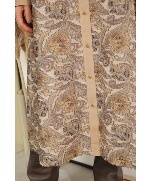 ROSE BUD（ローズバッド）の「ジャカードワンピース（ワンピース・レディース・ベージュ/ブラック・FREE）」の7枚目の写真