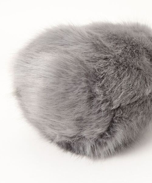 clear（クリア）の「ファー巾着バック（ショルダーバッグ・レディース・オフホワイト/グレー/グレイッシュベージュ・F）」の5枚目の写真