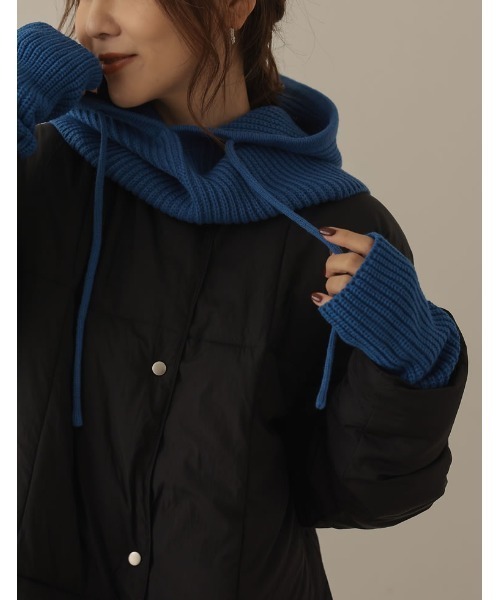 Re:EDIT（リエディ）の「[WINTER COLLECTION]ニットバラクラバ（ニットキャップ/ビーニー・レディース・アイボリー/グレー/グリーン/ベージュ/ブルー/ピンク/ブラック・FREE）」の17枚目の写真