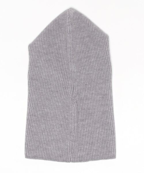 DouDou（ドゥドゥ）の「【WEB限定】リブフードウォーマー バラクラバ（マフラー・レディース・アイボリー/グレー・FREE）」の3枚目の写真