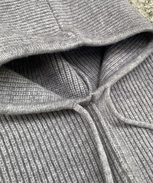 DouDou（ドゥドゥ）の「【WEB限定】リブフードウォーマー バラクラバ（マフラー・レディース・アイボリー/グレー・FREE）」の7枚目の写真