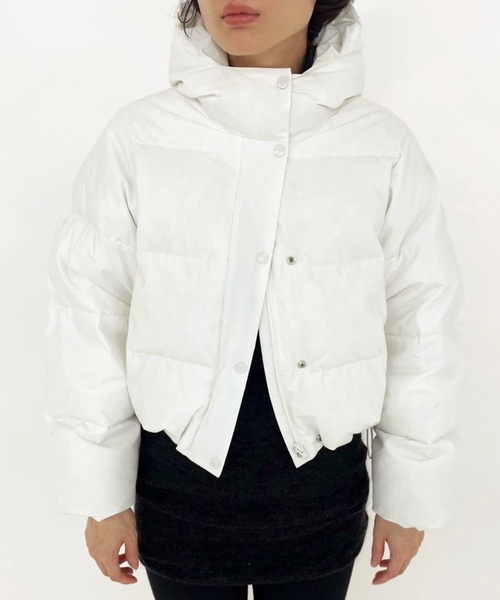 EDIT. FOR LULU（エディットフォールル）の「クロップド ダウンブルゾン（ダウンジャケット/コート・レディース・ホワイト/チャコールグレー・FREE）」の20枚目の写真