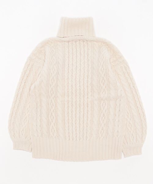Vivienne Westwood(ヴィヴィアンウエストウッド)の「フィッシャーマンケーブルタートルプルオーバー(ニット/セーター・レディース・オフホワイト/ブラック・FREE)」の3枚目の写真
