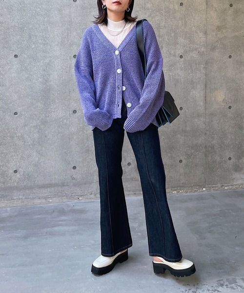 PAGEBOY（ページボーイ）の「ラメシアープリーツプルオーバー（Tシャツ/カットソー・レディース・ブラック/ラベンダー/オフホワイト・FREE）」の6枚目の写真