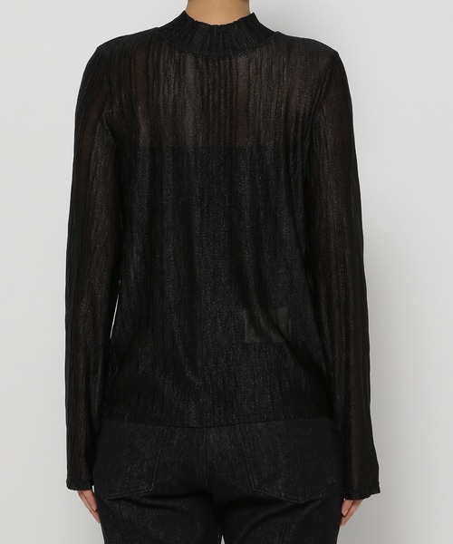 PAGEBOY（ページボーイ）の「ラメシアープリーツプルオーバー（Tシャツ/カットソー・レディース・ブラック/ラベンダー/オフホワイト・FREE）」の7枚目の写真