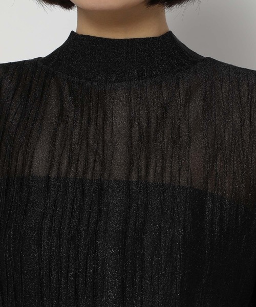 PAGEBOY（ページボーイ）の「ラメシアープリーツプルオーバー（Tシャツ/カットソー・レディース・ブラック/ラベンダー/オフホワイト・FREE）」の5枚目の写真