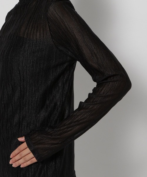 PAGEBOY（ページボーイ）の「ラメシアープリーツプルオーバー（Tシャツ/カットソー・レディース・ブラック/ラベンダー/オフホワイト・FREE）」の15枚目の写真