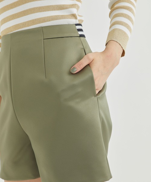 BORDERS at BALCONY / ボーダーズアットバルコニー】SATIN SHORT PANTS
