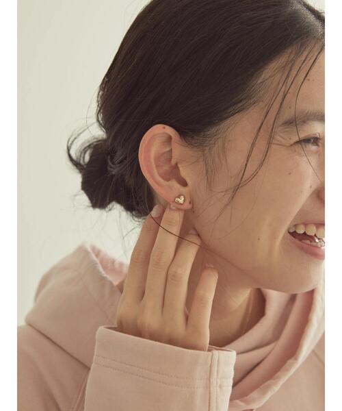 AMERICAN HOLIC（アメリカンホリック）の「プラァンプハートピアス（ピアス（両耳用）・レディース・ゴールド/シルバー・FREE）」の6枚目の写真