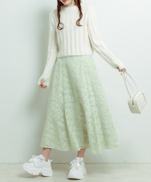 OLIVE des OLIVE（オリーブデオリーブ）の「リボン厚底スニーカー　1031130020（スニーカー・レディース・ホワイト/ブラック・SMALL/MEDIUM/LARGE）」の8枚目の写真