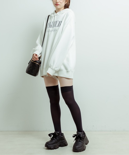 OLIVE des OLIVE（オリーブデオリーブ）の「リボン厚底スニーカー　1031130020（スニーカー・レディース・ホワイト/ブラック・SMALL/MEDIUM/LARGE）」の19枚目の写真