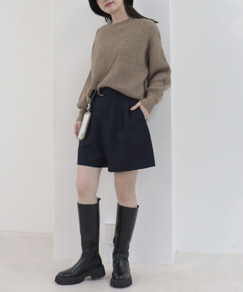 fredy emue（フレディエミュ）の「袖ボリューム片畦ニット（ニット/セーター・レディース・ラベンダー/ベージュ/オレンジ/アイボリー・38）」の21枚目の写真