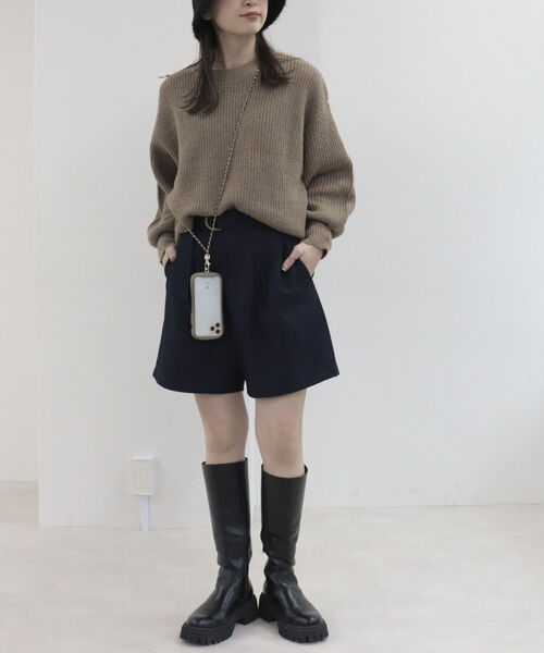 fredy emue（フレディエミュ）の「袖ボリューム片畦ニット（ニット/セーター・レディース・ラベンダー/ベージュ/オレンジ/アイボリー・38）」の22枚目の写真