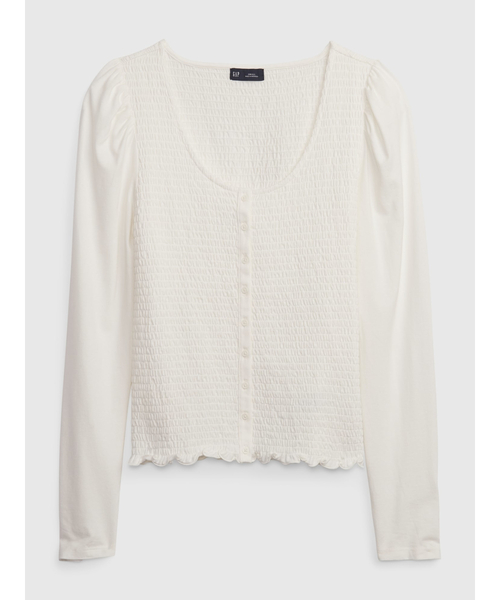 GAP（ギャップ）の「スモッキングギャザー フロントボタン