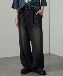 Alfred Alex（アルフレッドアレックス）の「【Alfred Alex】Vintage Wide Tapered Denim ヴィンテージメイク ワイドデニムパンツ（デニムパンツ）」
