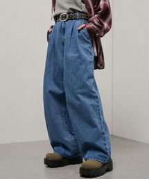 Alfred Alex（アルフレッドアレックス）の「【Alfred Alex】Vintage Wide Tapered Denim ヴィンテージメイク ワイドデニムパンツ（デニムパンツ）」